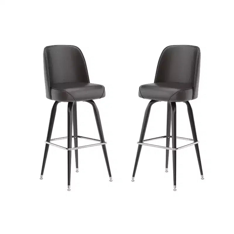 Emma et Oliver - Lot de 2 tabourets de bar en métal avec siège baquet pivotant