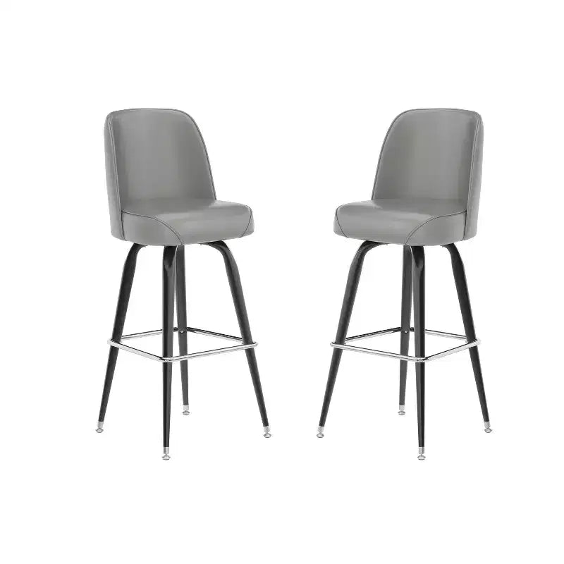 Emma et Oliver - Lot de 2 tabourets de bar en métal avec siège baquet pivotant