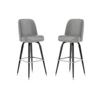 Emma et Oliver - Lot de 2 tabourets de bar en métal avec siège baquet pivotant