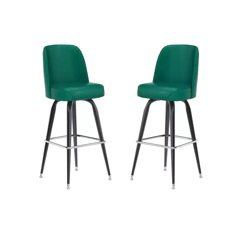 Emma et Oliver - Lot de 2 tabourets de bar en métal avec siège baquet pivotant