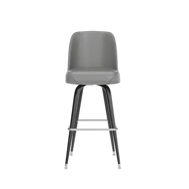 Tabouret de bar Emma et Oliver en métal avec siège baquet pivotant