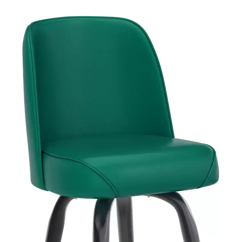 Tabouret de bar Emma et Oliver en métal avec siège baquet pivotant