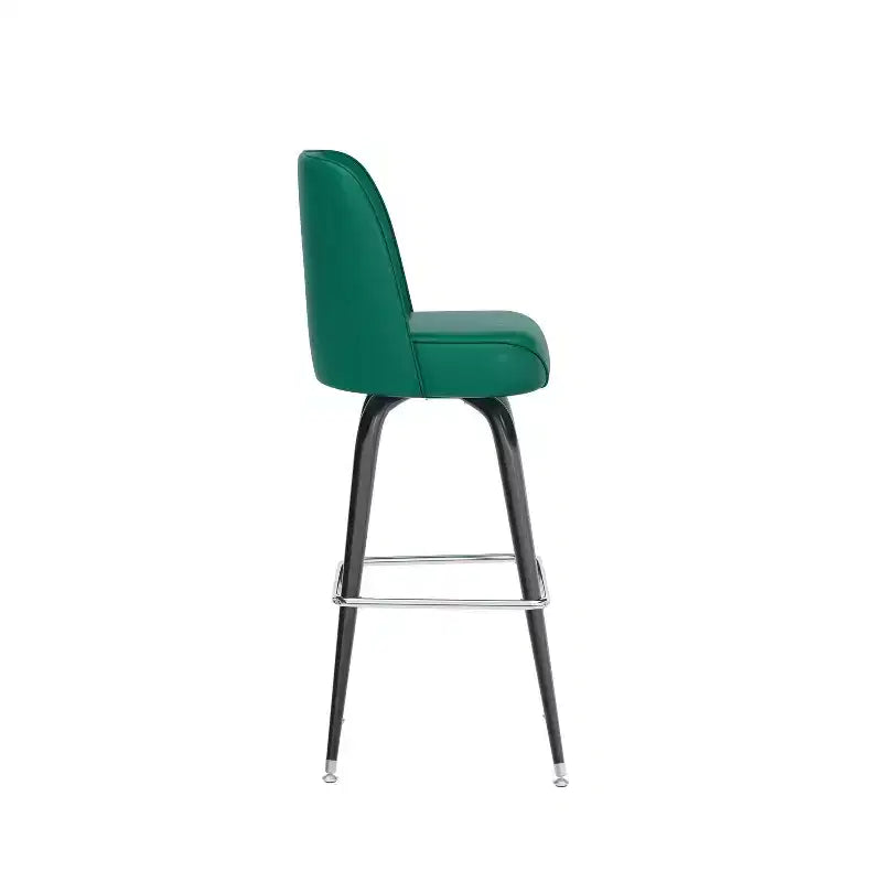 Tabouret de bar Emma et Oliver en métal avec siège baquet pivotant
