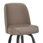 Tabouret de bar Emma et Oliver en métal avec siège baquet pivotant