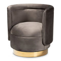 Fauteuil d'appoint pivotant rembourré Saffi Glam et Luxe