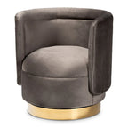 Fauteuil d'appoint pivotant rembourré Saffi Glam et Luxe