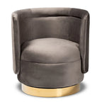 Fauteuil d'appoint pivotant rembourré Saffi Glam et Luxe