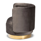 Fauteuil d'appoint pivotant rembourré Saffi Glam et Luxe