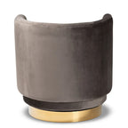 Fauteuil d'appoint pivotant rembourré Saffi Glam et Luxe