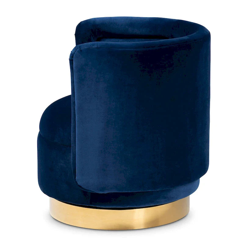 Fauteuil d'appoint pivotant rembourré Saffi Glam et Luxe