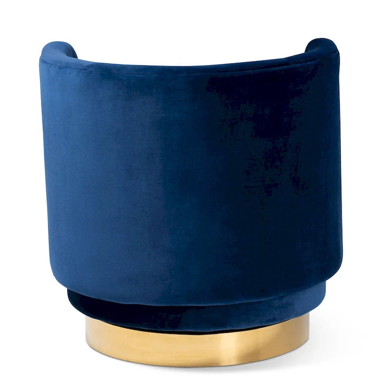 Fauteuil d'appoint pivotant rembourré Saffi Glam et Luxe