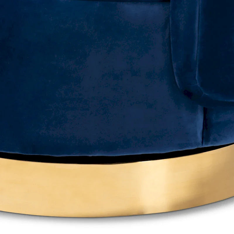 Fauteuil d'appoint pivotant rembourré Saffi Glam et Luxe