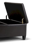 Pouf-table carré contemporain de 36 pouces de large