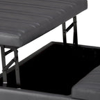 Pouf-table carré contemporain de 36 pouces de large