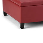 Pouf-table carré contemporain de 36 pouces de large