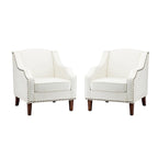 Fauteuils garnis de clous (lot de 2)