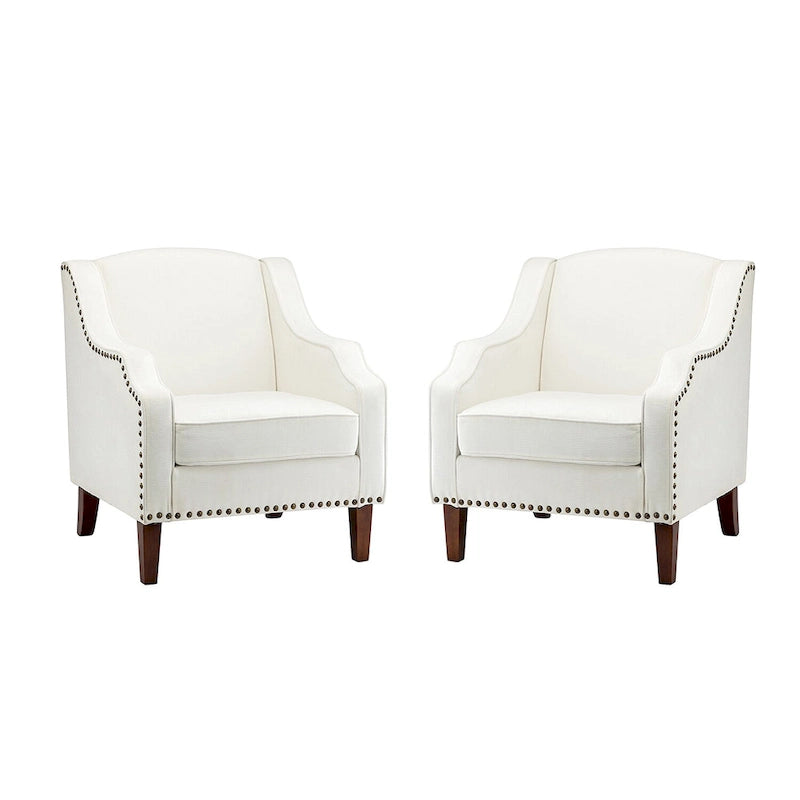 Fauteuils garnis de clous (lot de 2)