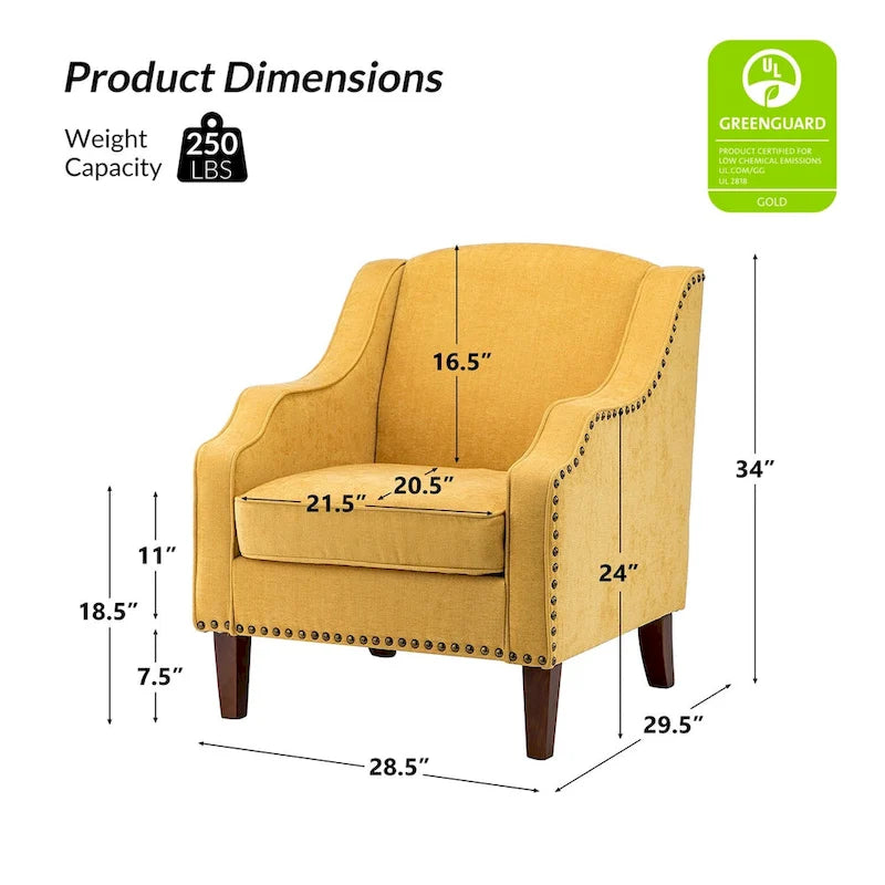Fauteuils garnis de clous (lot de 2)