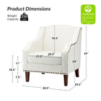 Fauteuils garnis de clous (lot de 2)