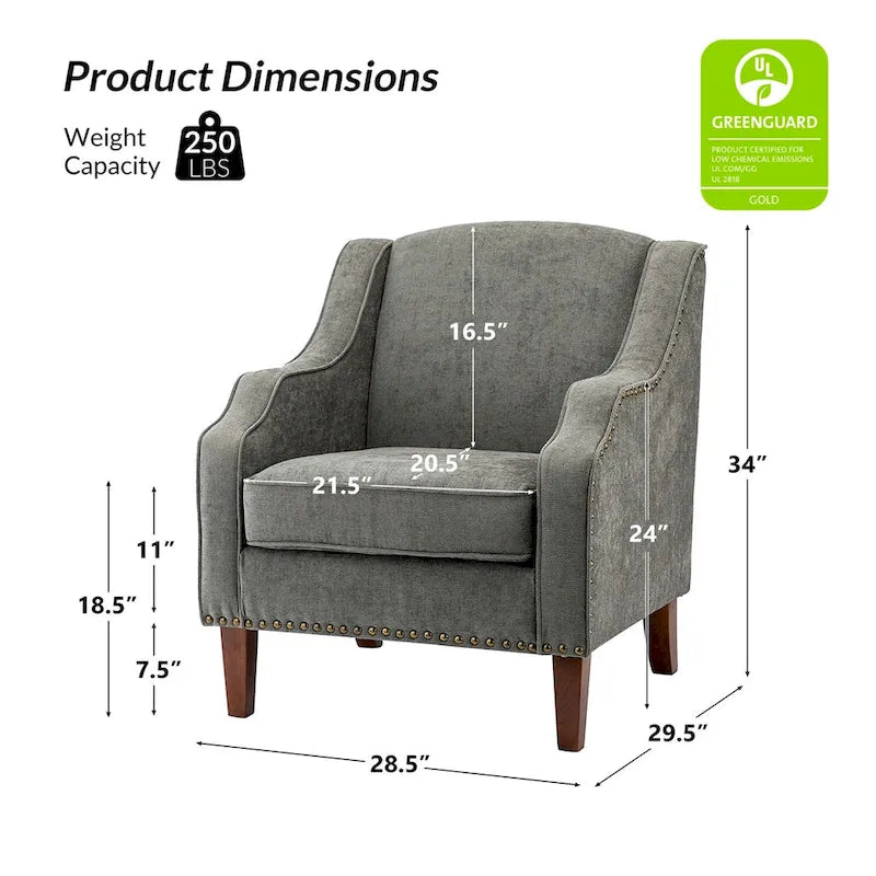 Fauteuils garnis de clous (lot de 2)