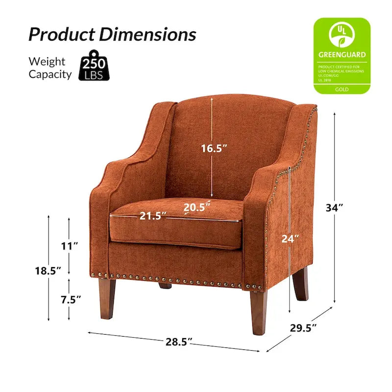 Fauteuils garnis de clous (lot de 2)
