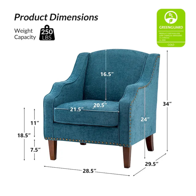 Fauteuils garnis de clous (lot de 2)