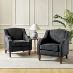Fauteuils garnis de clous (lot de 2)