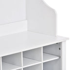 Vestiaire multifonctionnel avec patères, étagères et 24 casiers à chaussures