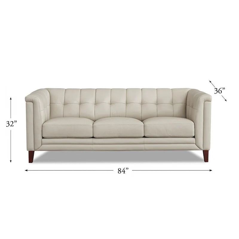Ensemble canapé, causeuse et fauteuil en cuir pleine fleur Hydeline Arvo avec plumes, mousse à mémoire de forme et ressorts