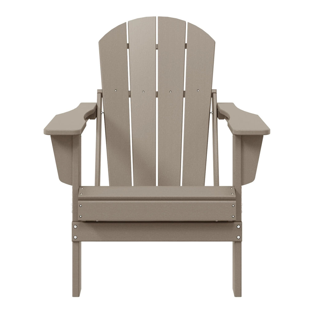 Chaise Adirondack pliante d'extérieur tout temps Polytrends Laguna résistante à la décoloration pour patio