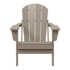 Chaise Adirondack pliante d'extérieur tout temps Polytrends Laguna résistante à la décoloration pour patio