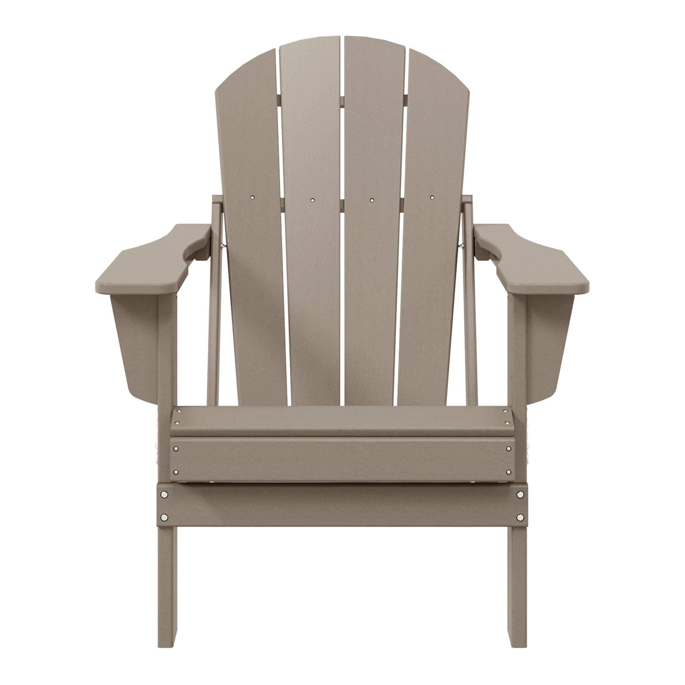 Chaise Adirondack pliante d'extérieur tout temps Polytrends Laguna résistante à la décoloration pour patio