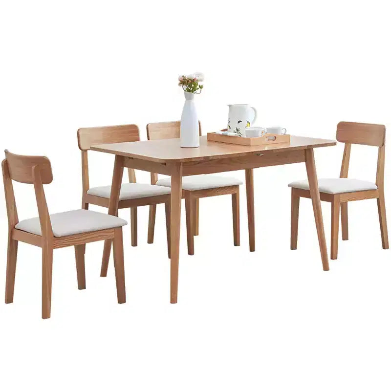 Table de salle à manger moderne, Tables de cuisine et de salle à manger, Finition imperméable, Table de cuisine anti-rayures en bois massif