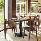 Flash Furniture Verona Lot de 2 chaises de salle à manger en bois massif de qualité commerciale avec dossiers ovales incurvés