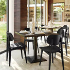 Flash Furniture Verona Lot de 2 chaises de salle à manger en bois massif de qualité commerciale avec dossiers ovales incurvés
