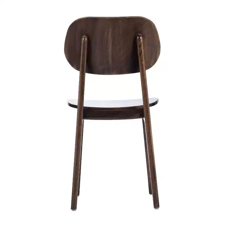 Flash Furniture Verona Lot de 2 chaises de salle à manger en bois massif de qualité commerciale avec dossiers ovales incurvés