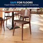 Flash Furniture Verona Lot de 2 chaises de salle à manger en bois massif de qualité commerciale avec dossiers ovales incurvés
