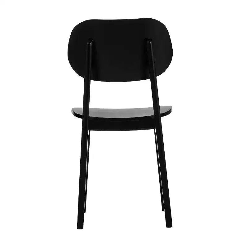 Flash Furniture Verona Lot de 2 chaises de salle à manger en bois massif de qualité commerciale avec dossiers ovales incurvés