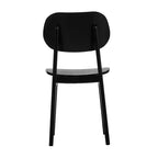 Flash Furniture Verona Lot de 2 chaises de salle à manger en bois massif de qualité commerciale avec dossiers ovales incurvés
