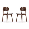 Flash Furniture Verona Lot de 2 chaises de salle à manger en bois massif de qualité commerciale avec dossiers ovales incurvés