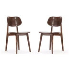 Flash Furniture Verona Lot de 2 chaises de salle à manger en bois massif de qualité commerciale avec dossiers ovales incurvés