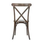 Flash Furniture HERCULES Chaise à dossier croisé en résine imitation bois, pour l'intérieur et l'extérieur, lot de 2