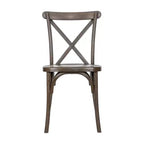 Flash Furniture HERCULES Chaise à dossier croisé en résine imitation bois, pour l'intérieur et l'extérieur, lot de 2