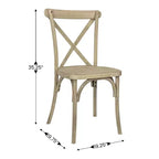 Flash Furniture HERCULES Chaise à dossier croisé en résine imitation bois, pour l'intérieur et l'extérieur, lot de 2