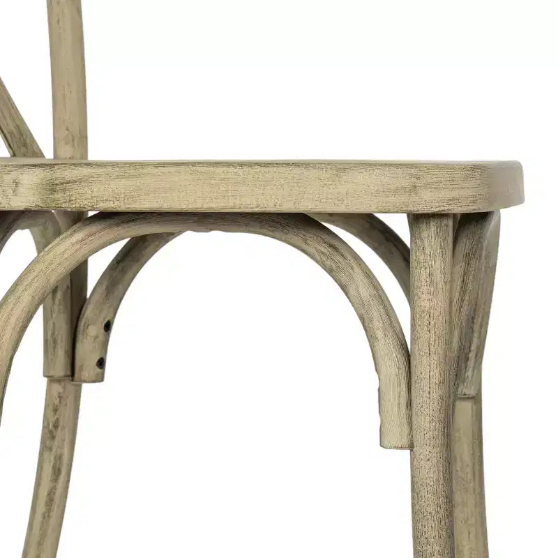 Flash Furniture HERCULES Chaise à dossier croisé en résine imitation bois, pour l'intérieur et l'extérieur, lot de 2
