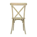Flash Furniture HERCULES Chaise à dossier croisé en résine imitation bois, pour l'intérieur et l'extérieur, lot de 2