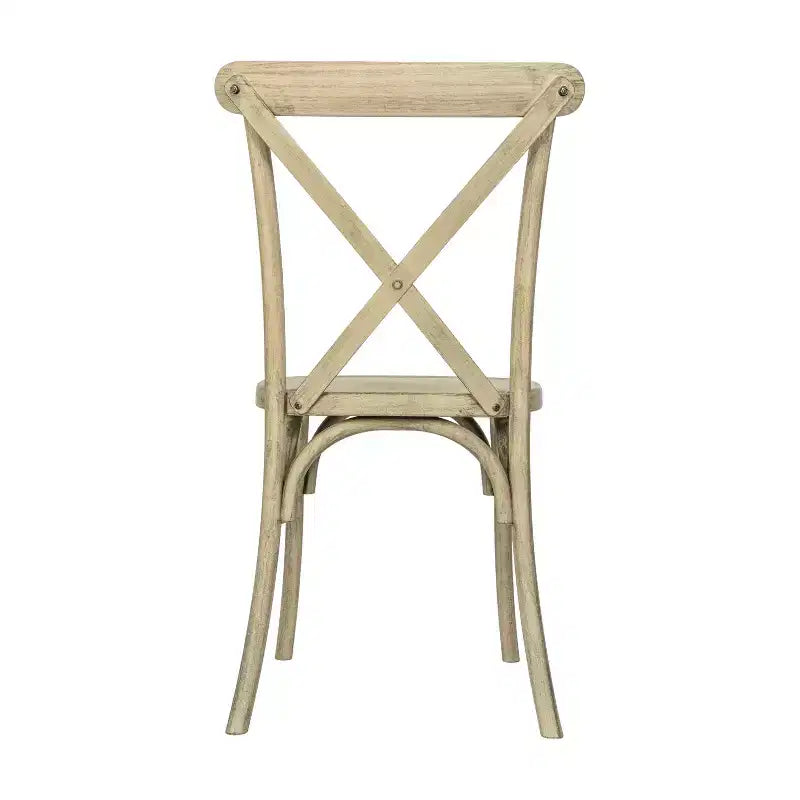 Flash Furniture HERCULES Chaise à dossier croisé en résine imitation bois, pour l'intérieur et l'extérieur, lot de 2
