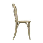 Flash Furniture HERCULES Chaise à dossier croisé en résine imitation bois, pour l'intérieur et l'extérieur, lot de 2