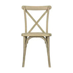 Flash Furniture HERCULES Chaise à dossier croisé en résine imitation bois, pour l'intérieur et l'extérieur, lot de 2