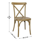 Flash Furniture HERCULES Chaise à dossier croisé en résine imitation bois, pour l'intérieur et l'extérieur, lot de 2